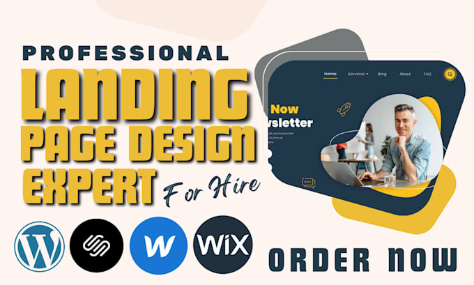 Gig Preview - Wordpress, wix webflow squarespace sales landing page funnels website design