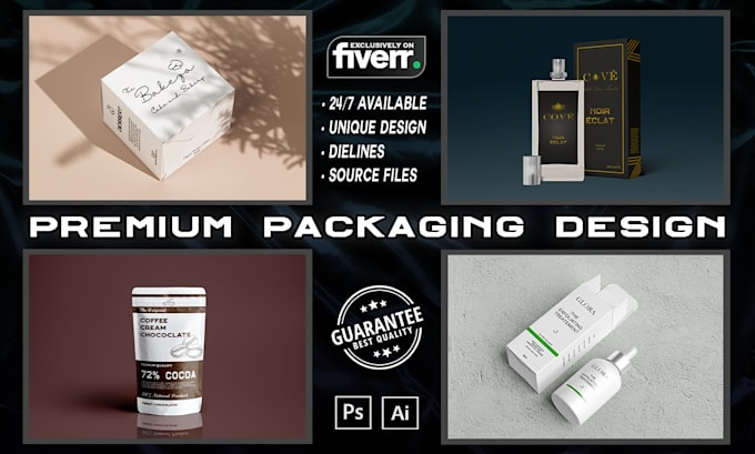 Bestseller - do custom product packaging design,pouch design,box design with 3d mockups