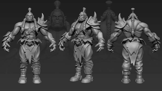 Gig Preview - Sculpt 3d character model warhammer 40k 3d miniature anime figure for printing