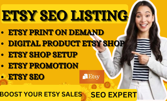 Gig Preview - Do etsy digital product etsy shop etsy print on demand etsy promotion etsy seo