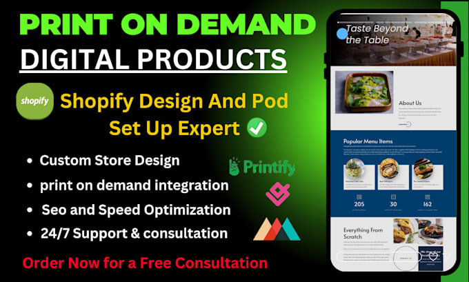 Bestseller - build shopify print on demand store printful printiful gelato shopify pod setup