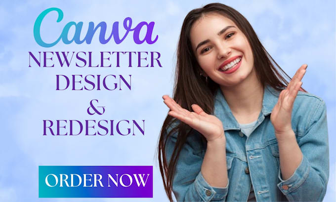 Gig Preview - Design and redesign editable canva newsletter for your company with canva pro