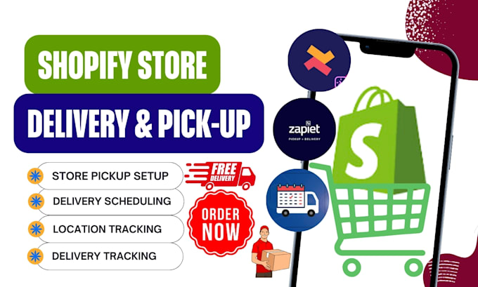 Gig Preview - Setup shopify store delivery pickup zapiet pickeasy stellar delivery date app