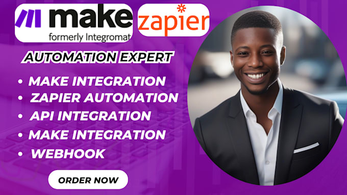 Gig Preview - Setup make com automation api integromat integration made com zapier automation