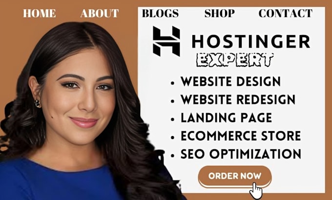 Gig Preview - Hostinger website design hostinger website redesign hostinger website design