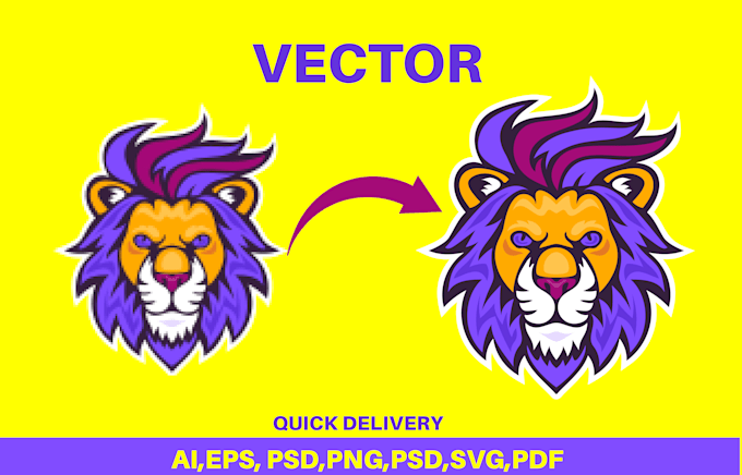 Gig Preview - Redraw and convert your logo or image into high quality vector formats ai pdf