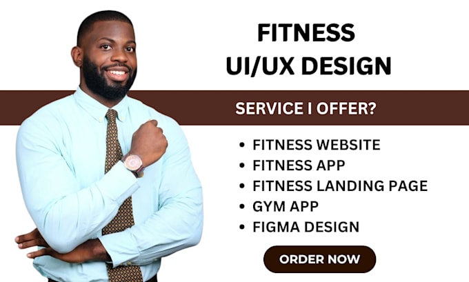 Gig Preview - Design fitness ui ux health and fitness website, gym app mobile ui ux design