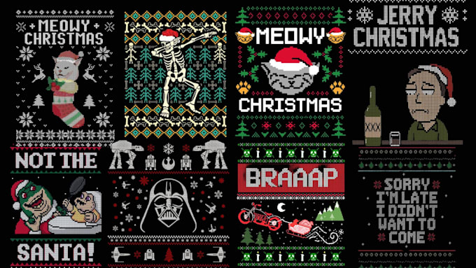 Gig Preview - Design a unique ugly christmas sweater christmas sweatshirt tshirt design