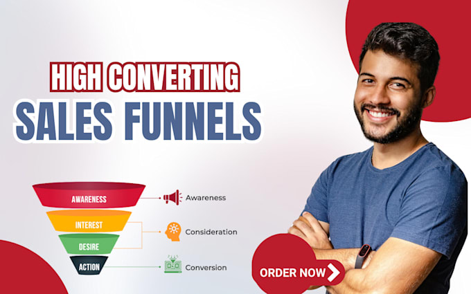 Gig Preview - Design high converting clickfunnel,sales funnels, wix CRM gohighlevel automation