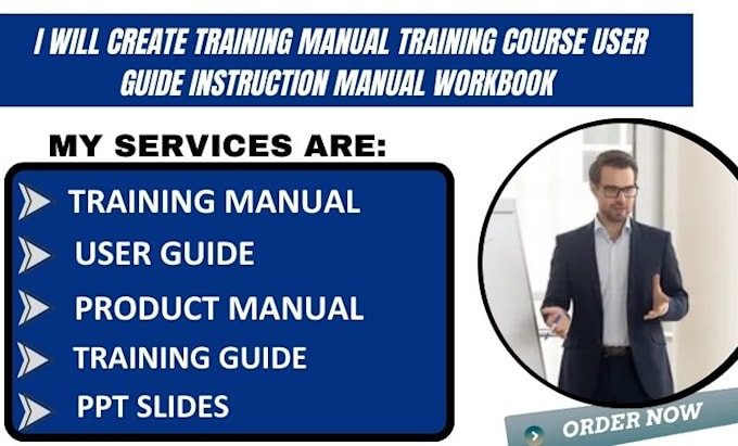 Bestseller - create  training manual training course user guide instruction manual workbook