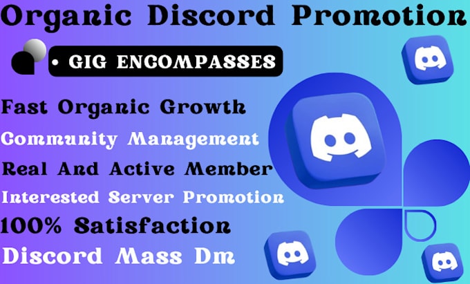 Bestseller - do organic discord promotion, discord server growth to gain real member