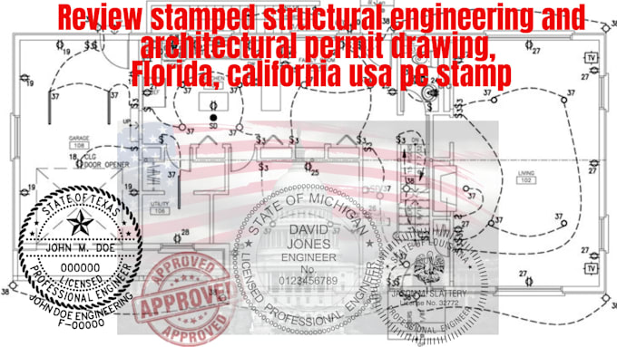 Gig Preview - Do structural engineering and architectural permit drawing florida usa pe stamp