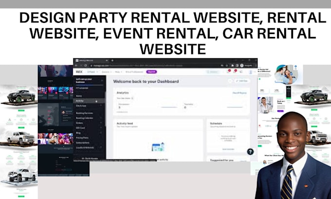 Gig Preview - Design party rental website, rental website, event rental, car rental website