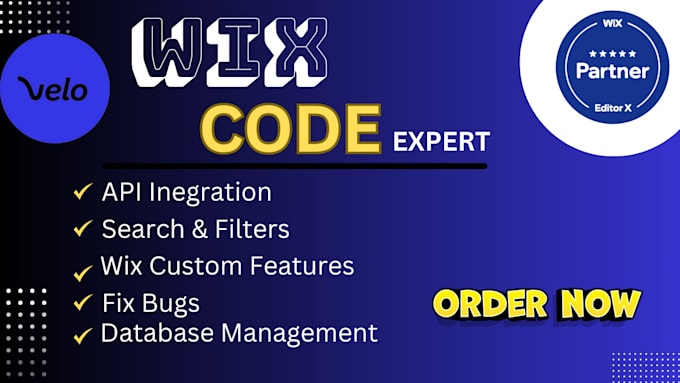 Gig Preview - Develop wix website using wix velo, wix code and databases