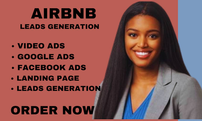 Gig Preview - Do airbnb marketing leads listing airbnb leads facebook ads landing page