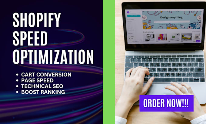 Gig Preview - Do shopify optimization increase store speed traffic cart conversion on page se0