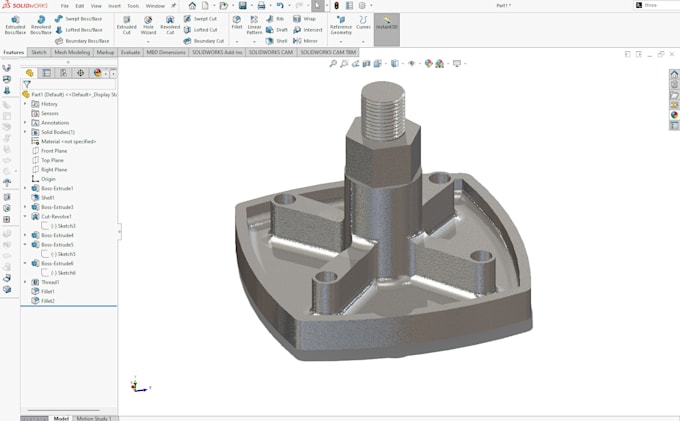 Gig Preview - Create professional models and design as a solidworks certified engineer