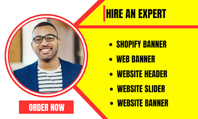 Gig Preview - Design web banner shopify banner website header website slider website banner