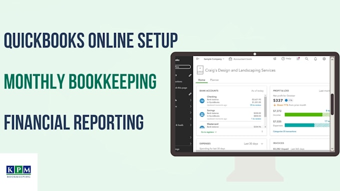 Gig Preview - Do quickbooks online setup and monthly bookkeeping