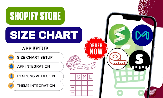 Gig Preview - Setup shopify store kiwi size chart size guide mage size bf size smart size app