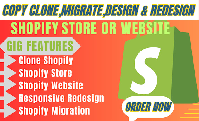 Gig Preview - Clone, migrate, revamp, copy and redesign shopify website or shopify store