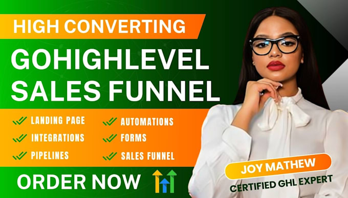 Gig Preview - Gohighlevel landing page gohighlevel website gohighlevel sales funnel ghl expert