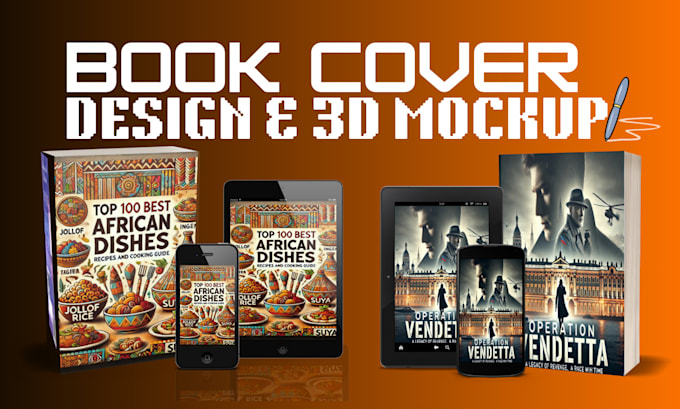 Gig Preview - Do amazon kindle bundle 3d mockup, fiction nonfiction book ebook cover design