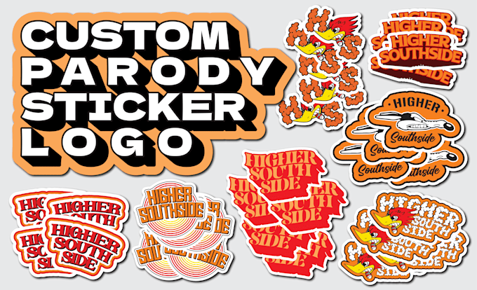 Gig Preview - Make unique design logo parody, anime, movie, brand, sticker