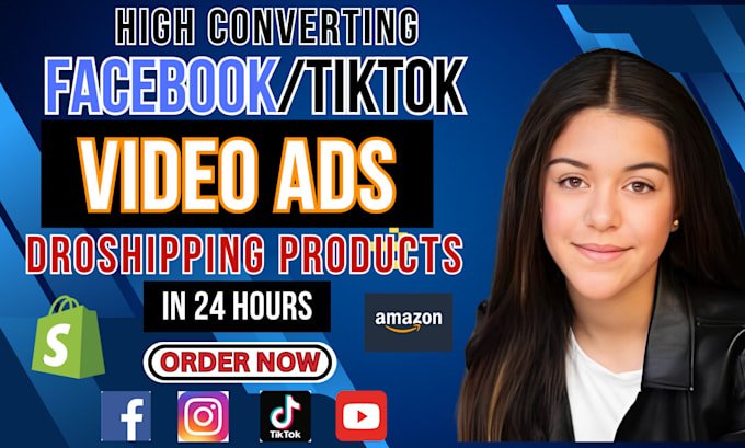 Gig Preview - Do tiktok video ads short facebook ugc amazon dropshipping product video editing