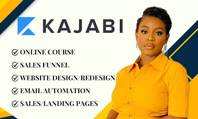 Gig Preview - Create kajabi online course kajabi sales funnel kajabi website design expert