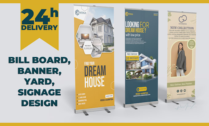 Bestseller - design professional rollup banner, billboard, and signage design