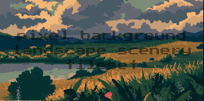 Gig Preview - Make pixel art background tileset animated gif for video games environment scene