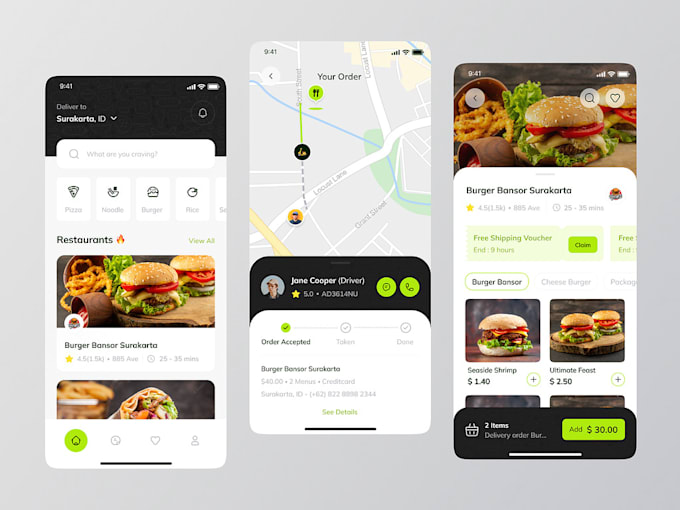 Gig Preview - Build food delivery app like ubereats,zomato,grocery delivery app,react native