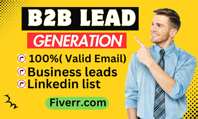 Gig Preview - Do b2b lead generation, email and linkedin list, prospect building