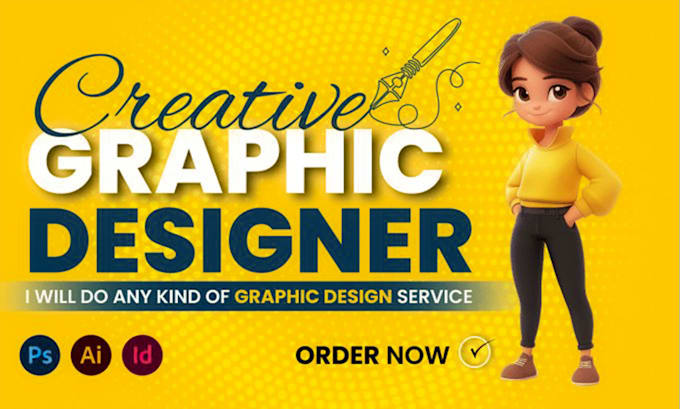 Gig Preview - Be your professional creativegraphic designer