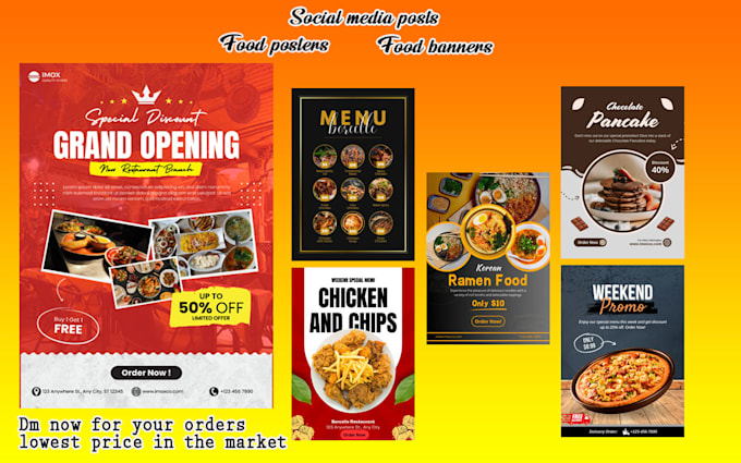 Bestseller - create social media, food poster, food banner design