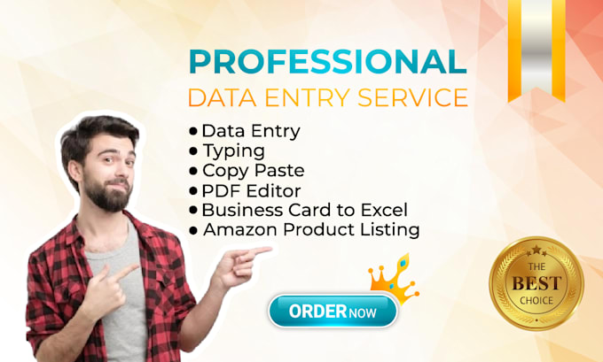 Bestseller - do fastest data entry copy paste typing service