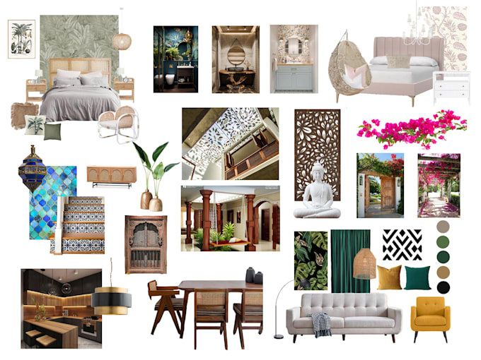 Gig Preview - Create stunning interior design mood boards for any room