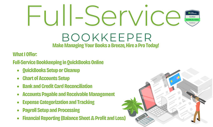 Gig Preview - Do bookkeeping using quickbooks