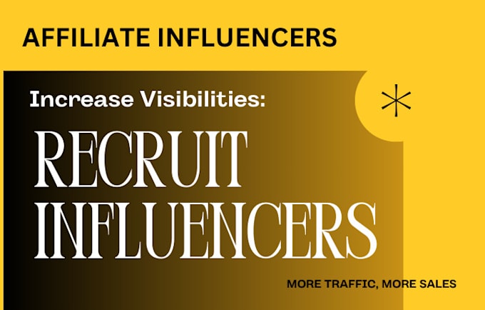 Gig Preview - Recruit instagram tiktok facebook influencers affiliate recruitment program