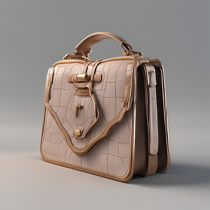 Gig Preview - 3d nft bag design 3d model bag, backpack 3d handbag 3d bag animation c4d school