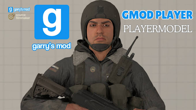 Gig Preview - 3d model for gmod character gaming character player model  mmd model sfm model