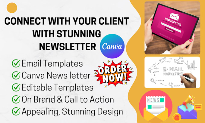 Gig Preview - Design editable business newsletter store newsletter and email template design