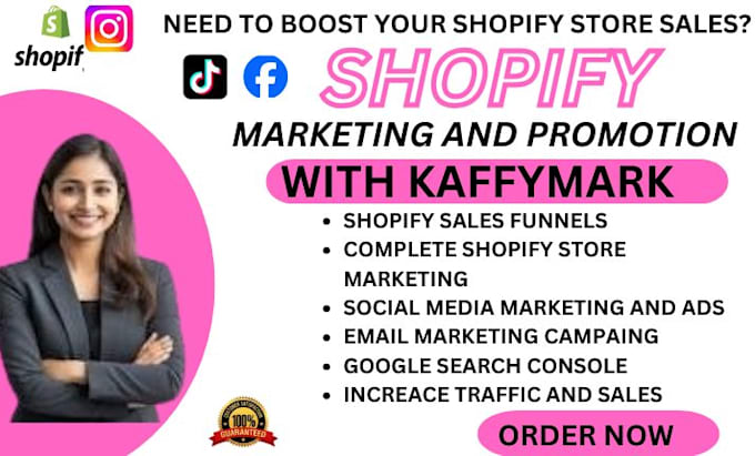 Gig Preview - Boost shopify sales with shopify marketing, website promotion or sales funnel