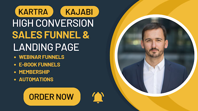 Gig Preview - Design kartra sales funnel landing page website kajabi clickfunnels salesfunnel