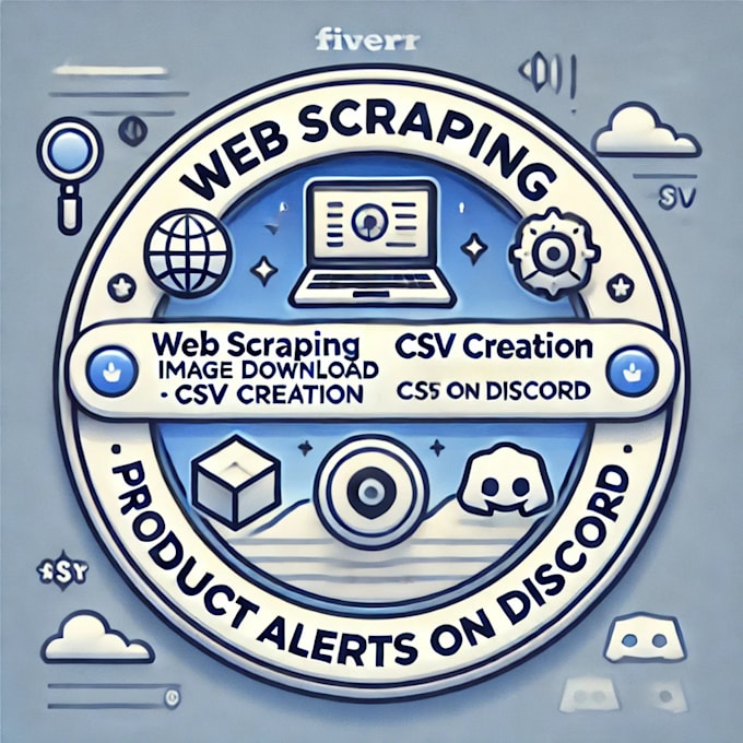 Gig Preview - Webscraping image download CSV creation product alerts on discord