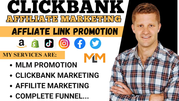 Gig Preview - Promote my affiliate link mlm referral link clickbank affiliate network marketin