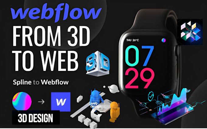 Gig Preview - Develop frontend 3d interactive webflow website three js react js next js webgl