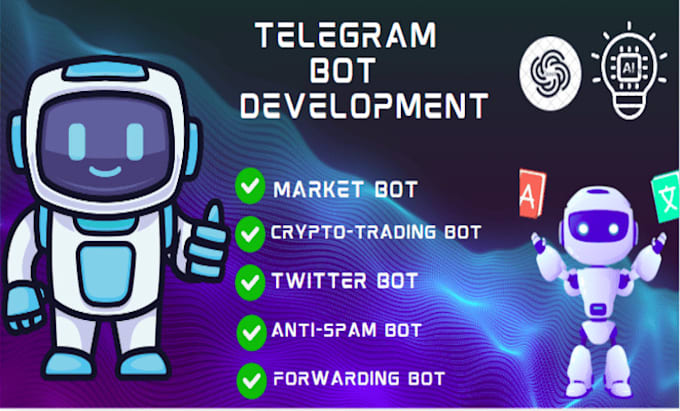 Gig Preview - Create python, telegram bot, telegram chatbot for channel or group