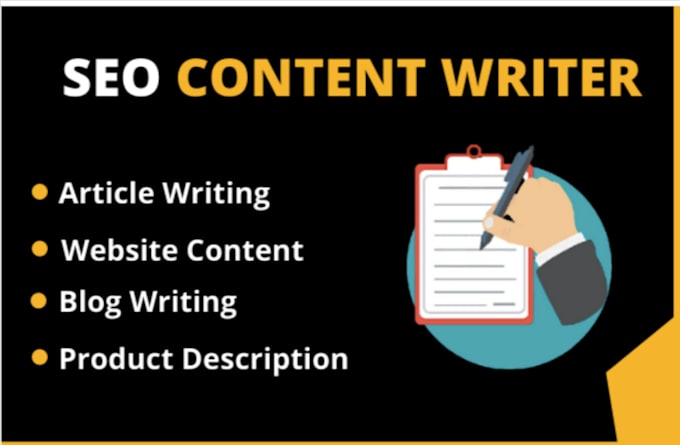 Gig Preview - Do SEO article writing, blog post writing, and content writing